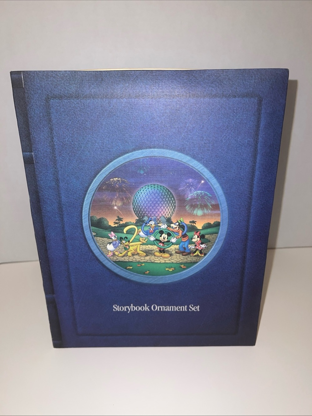 Disney Blue Storybook Ornament Set Featuring Classic Characters